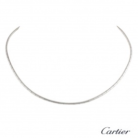Cartier White Gold Flexible Tube Chain